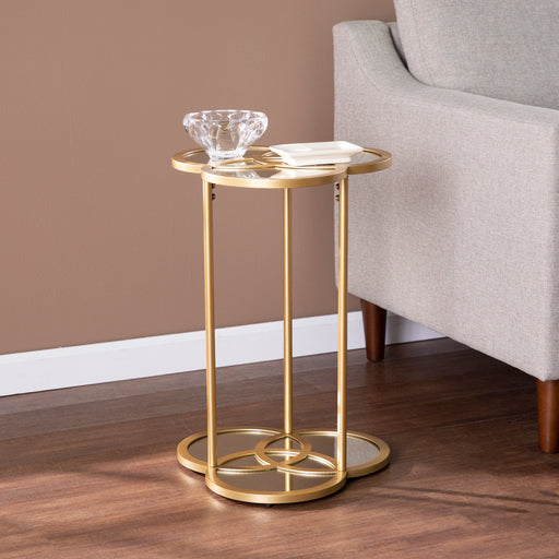 Side table w/ antique mirror Image 1