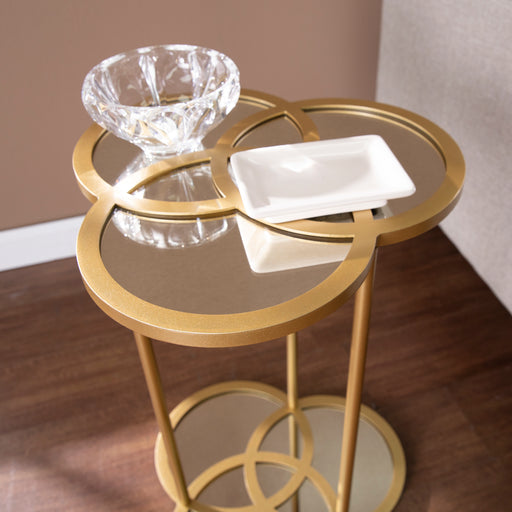 Side table w/ antique mirror Image 2