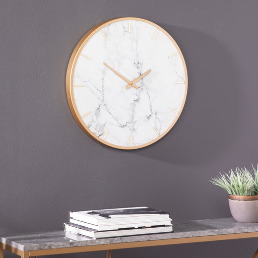 Faux marble wall clock Image 1
