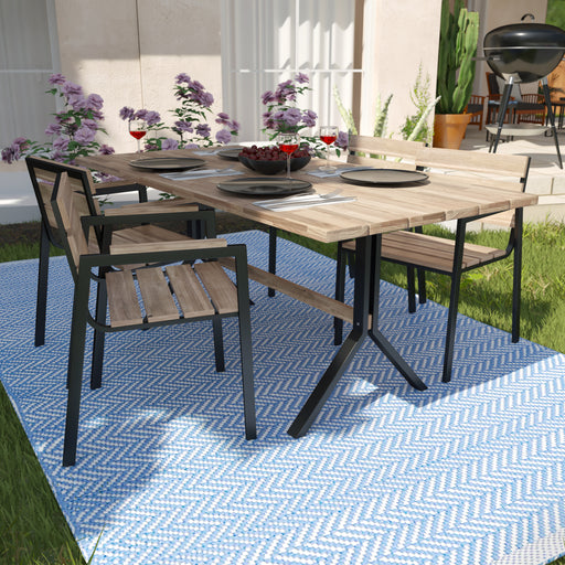 Outdoor dining set with 4 chairs Image 1