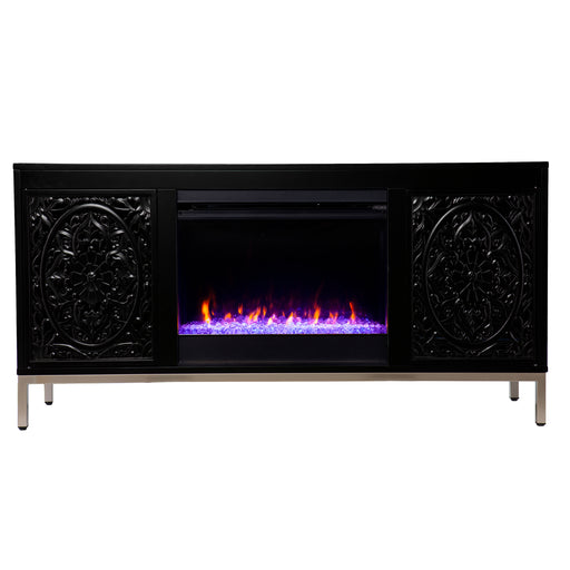 Low-profile media console w/ color changing fireplace Image 2